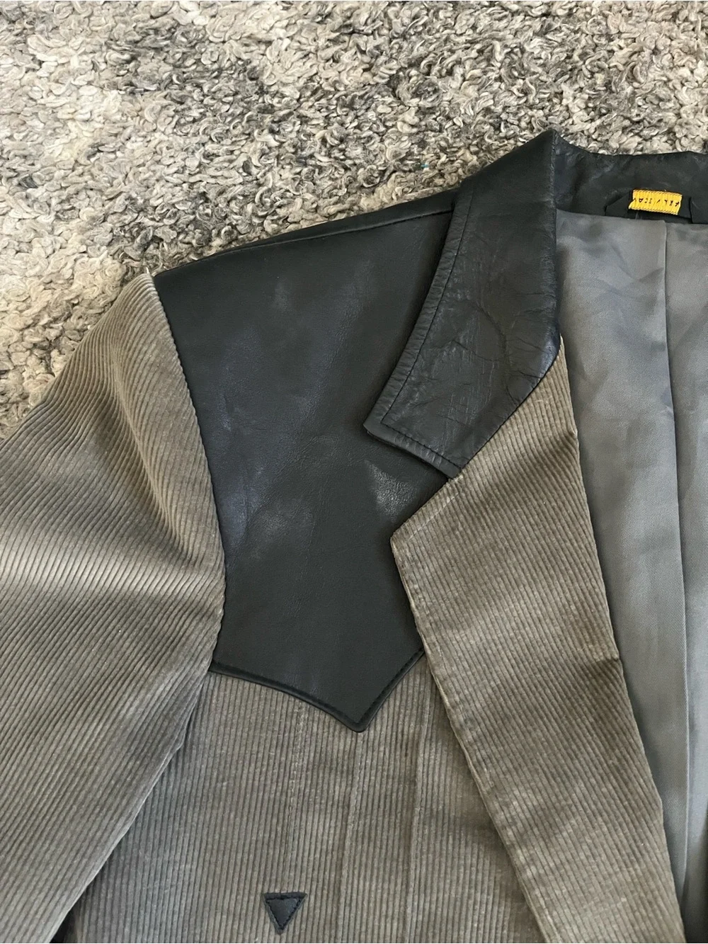 Vintage Pioneer Wear  Two-Tone Corduroy/Leather Blazer